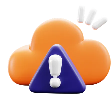 Avertissement de nuage  3D Icon