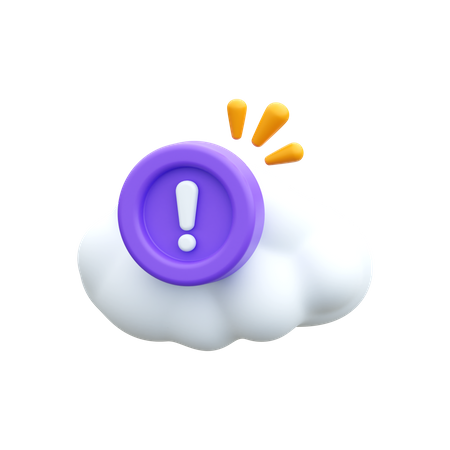 Avertissement de nuage  3D Icon