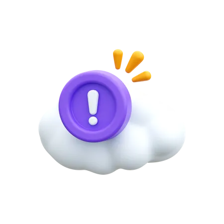 Avertissement de nuage  3D Icon