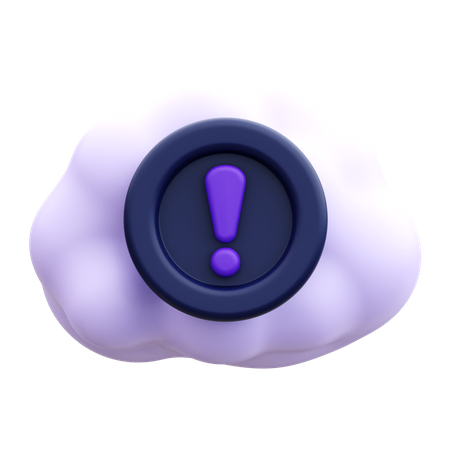 Avertissement de nuage  3D Icon