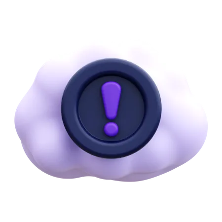 Avertissement de nuage  3D Icon