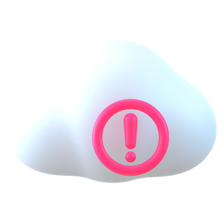 Avertissement de nuage  3D Icon