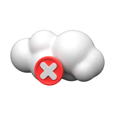 Avertissement de nuage  3D Icon