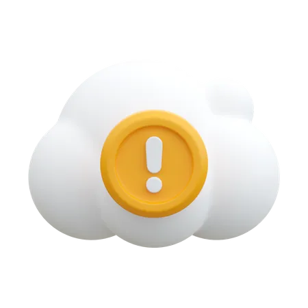 Avertissement de nuage  3D Icon