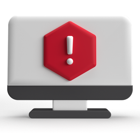 Avertissement informatique  3D Icon