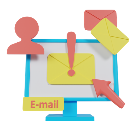 Avertissement par courrier  3D Icon
