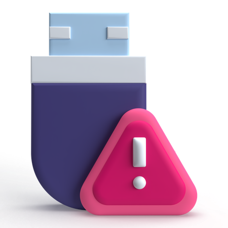 Avertissement USB  3D Icon