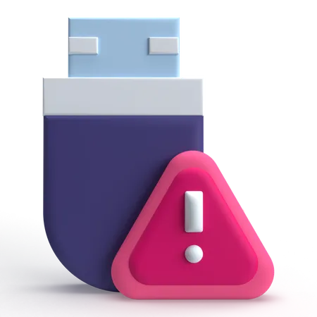 Avertissement USB  3D Icon