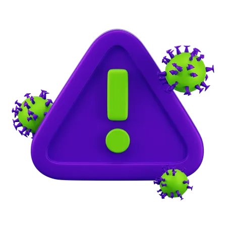 Avertissement de virus  3D Icon