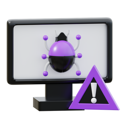 Avertissement de virus  3D Icon