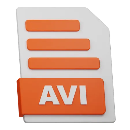 AVI-Datei  3D Icon