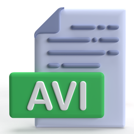 AVI-Datei  3D Icon