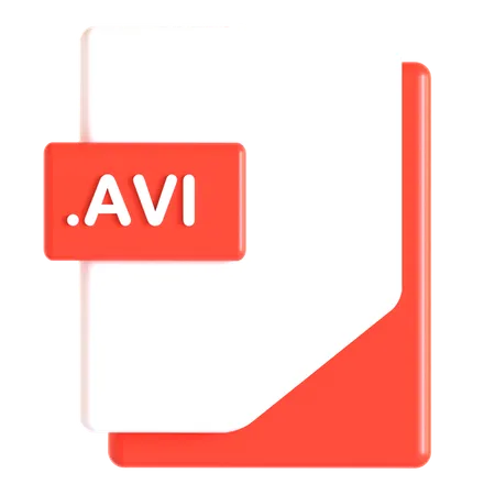 Avi Extension  3D Icon