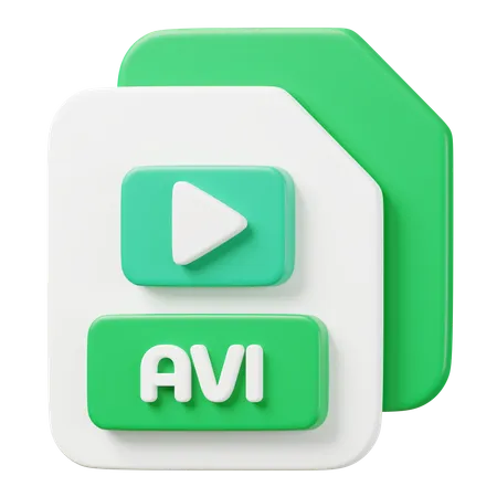 AVI File  3D Icon