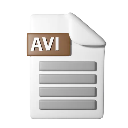 3 D Icon Illustration Of Avi File Icon 3D Icon
