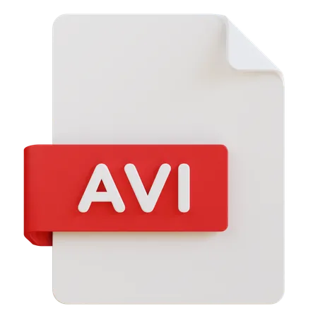 3 D Illustration Of Avi File Extension 3D Icon