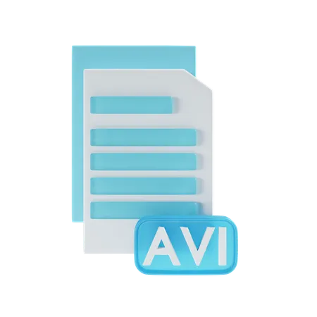 Avi File Icon 3 D Illustration 3D Icon