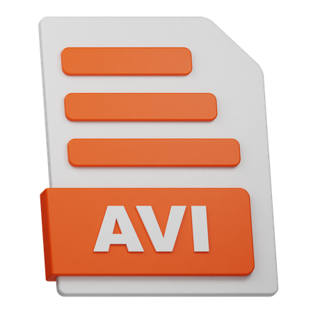 Aviファイル  3D Icon