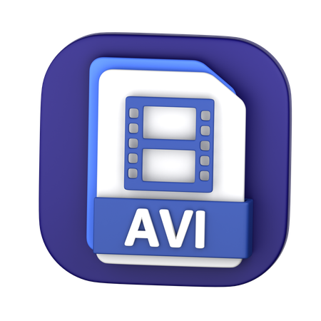 AVI File  3D Icon