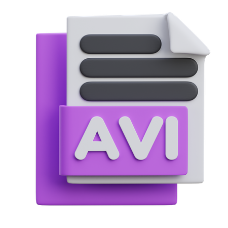 Avi File  3D Icon