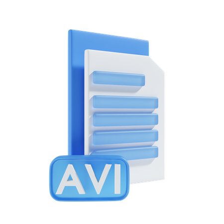 AVI file  3D Icon