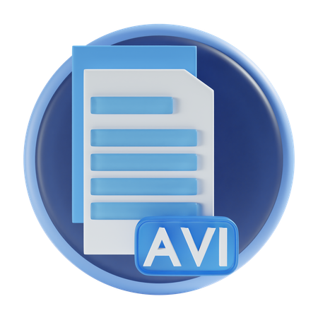 AVI file  3D Icon