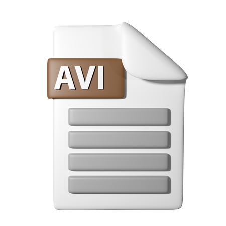 Avi File  3D Icon