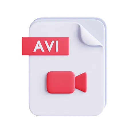 Avi File  3D Icon