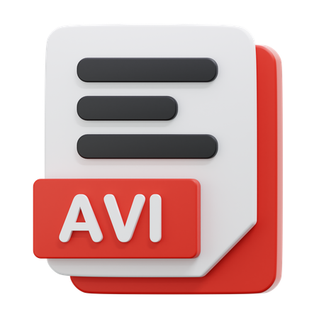 AVI FILE  3D Icon