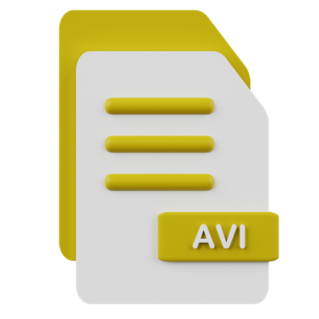 Avi File  3D Icon