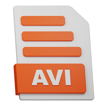 AVI File  3D Icon