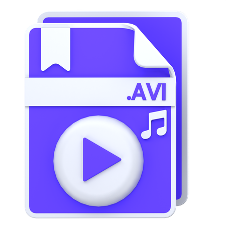 Avi file  3D Icon