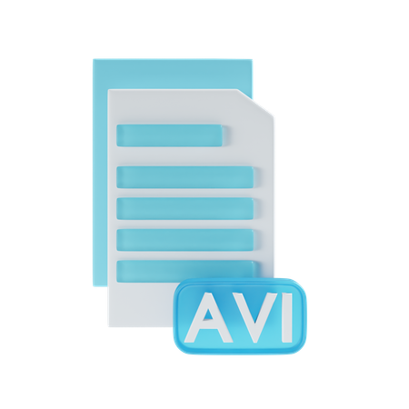 AVI file  3D Icon