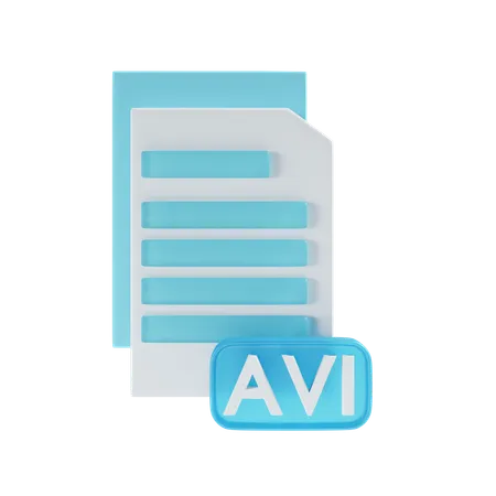 AVI file  3D Icon