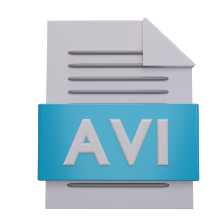 AVI File  3D Icon