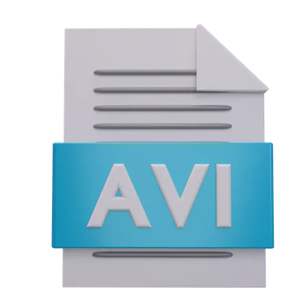 AVI File  3D Icon