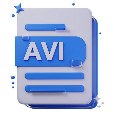 AVI File  3D Icon