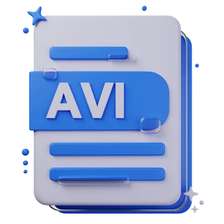 AVI File  3D Icon