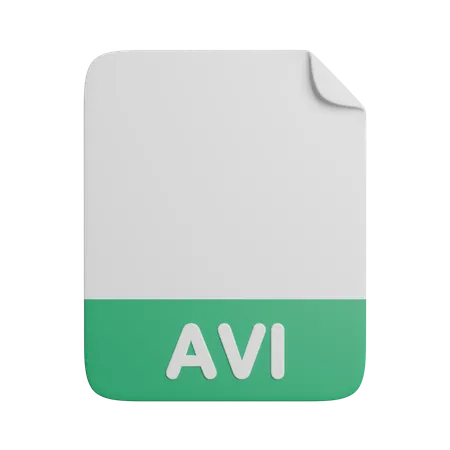 Avi File  3D Icon