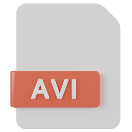 AVI File  3D Icon