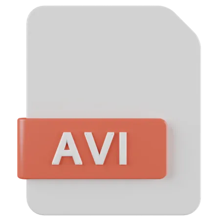 AVI File  3D Icon