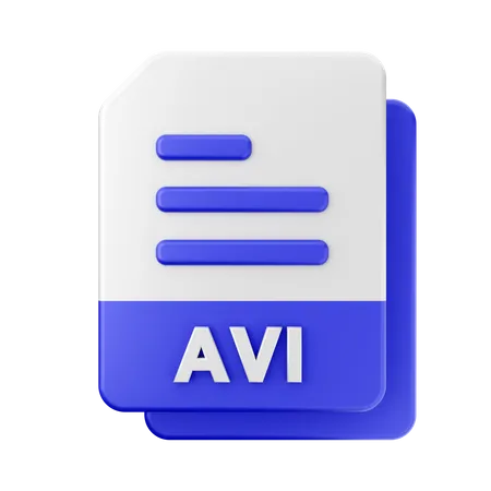 AVI File  3D Icon