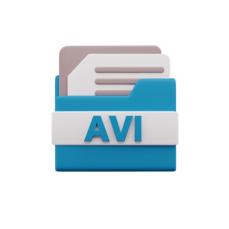 Avi File  3D Icon