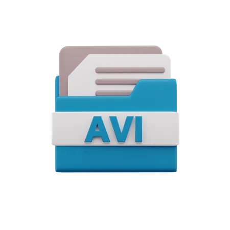 Avi File  3D Icon