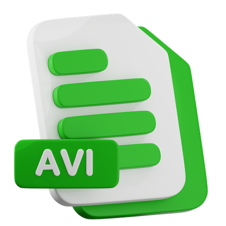 AVI File  3D Icon