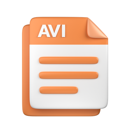 AVI File  3D Icon