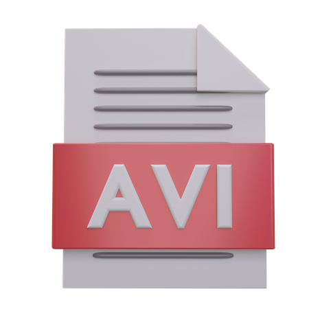 Avi File  3D Icon