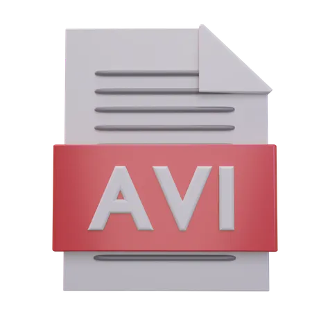 Avi File  3D Icon