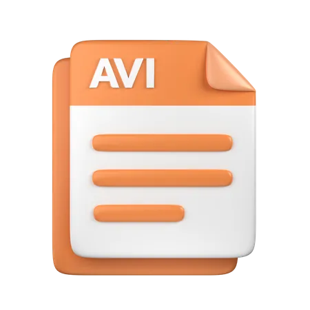 3 D AVI File Icon 3D Icon