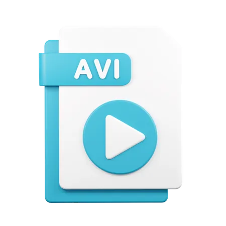 Avi File Illustration 3D Icon